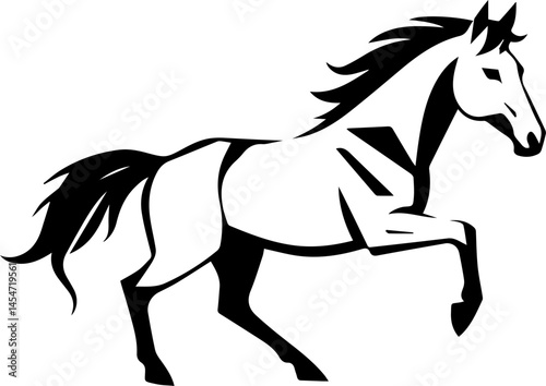 animal logo horse penguin,silhouette,black,illustration