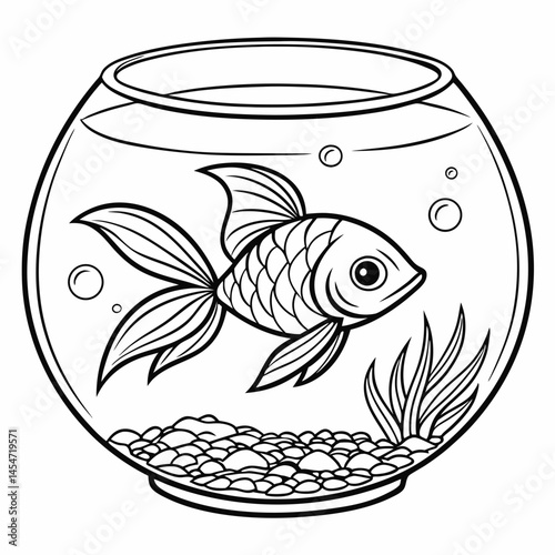 goldfish in a glass
