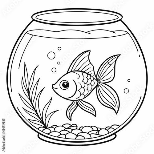 goldfish in a glass