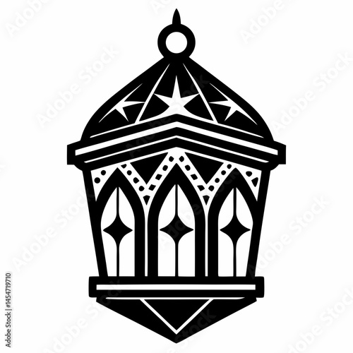 vector illustration of a cage