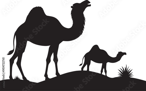 camel silhouette on transparent background