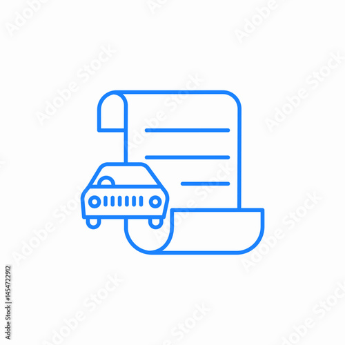 auto insurance vehicle documents icon sign vector