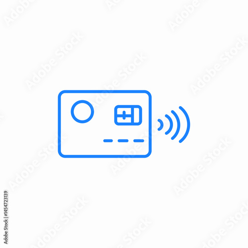 bank card or credit card wireless communication or nfc icon sign vector