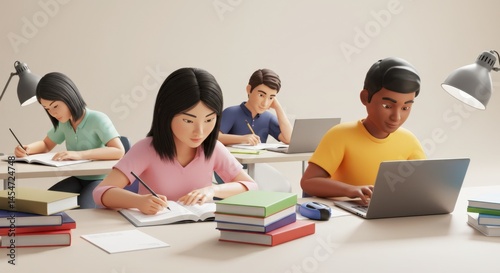 Two young people working together