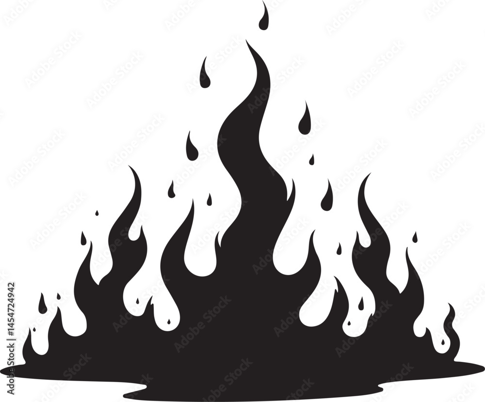 Fire flame icon isolated on white background. Vector illustration Fire flame icon isolated on white background. Vector illustration
