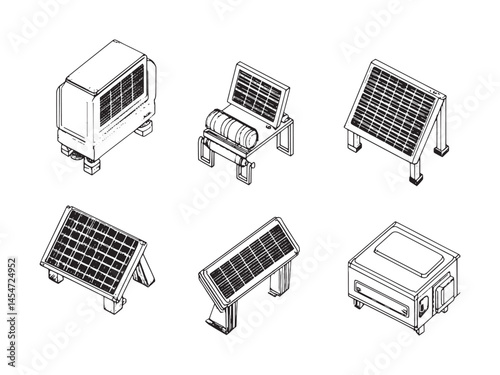 Line Art Solar Generator Design for Environmentally Friendly Power Systems