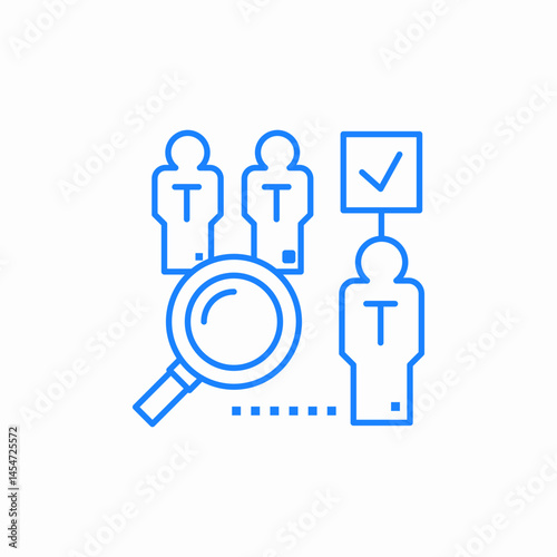 candidate selection process icon sign vector