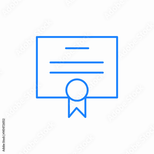 certificate or diploma icon sign vector