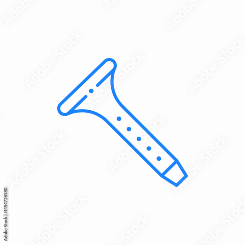 clarinet wind instrument icon sign vector