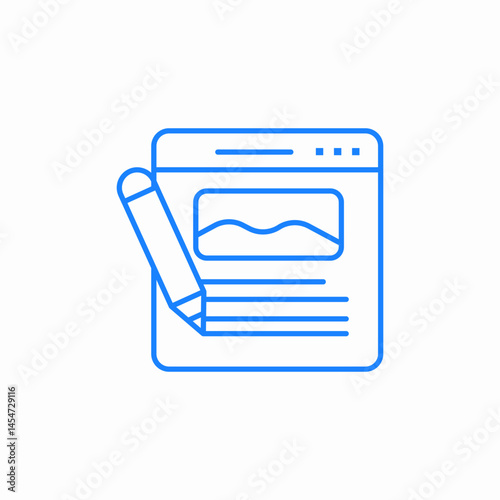 content creation tool icon sign vector