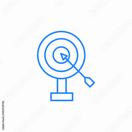 dart target shot icon sign vector