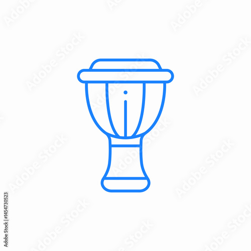 djembe drum outline icon sign vector