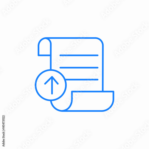document upload file submission information transfer icon sign vector