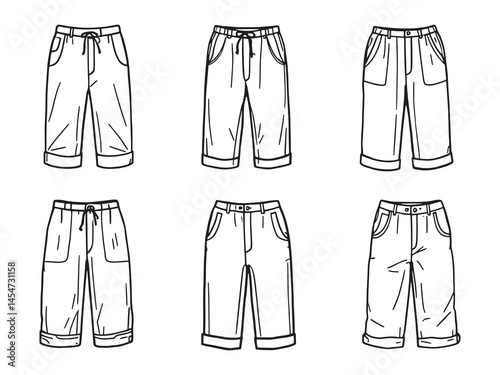 Linen Pants line art icon perfect fashion style everyday