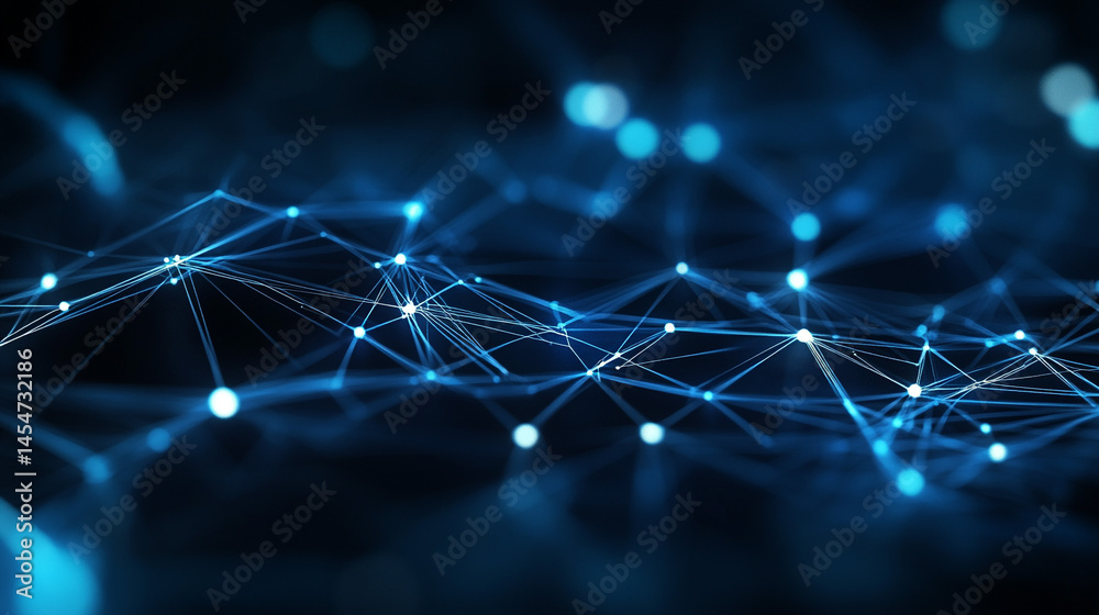 Abstract Blue Network Connection Global Communication Digital Technology Data Flow Inn Abstract Blue Network Connection Global Communication Digital Technology Data Flow Inn