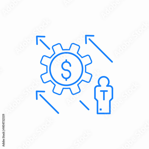 financial growth strategy icon sign vector