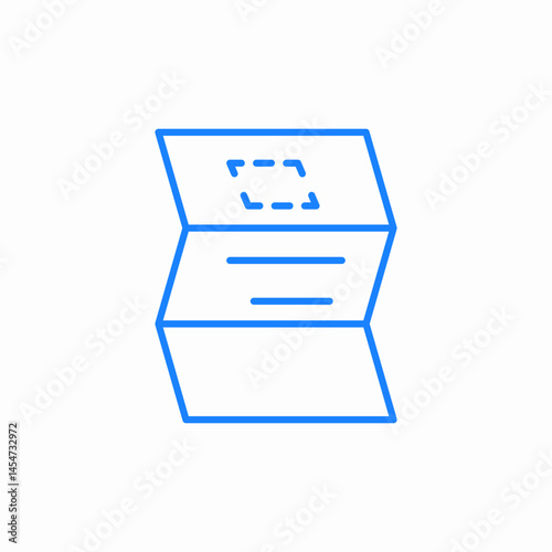 folded paper document icon sign vector