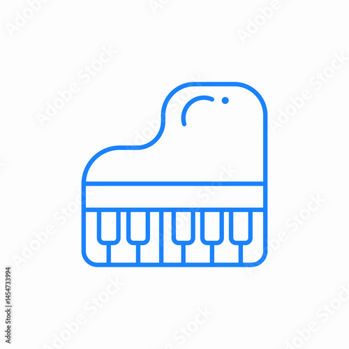 grand piano outline icon sign vector