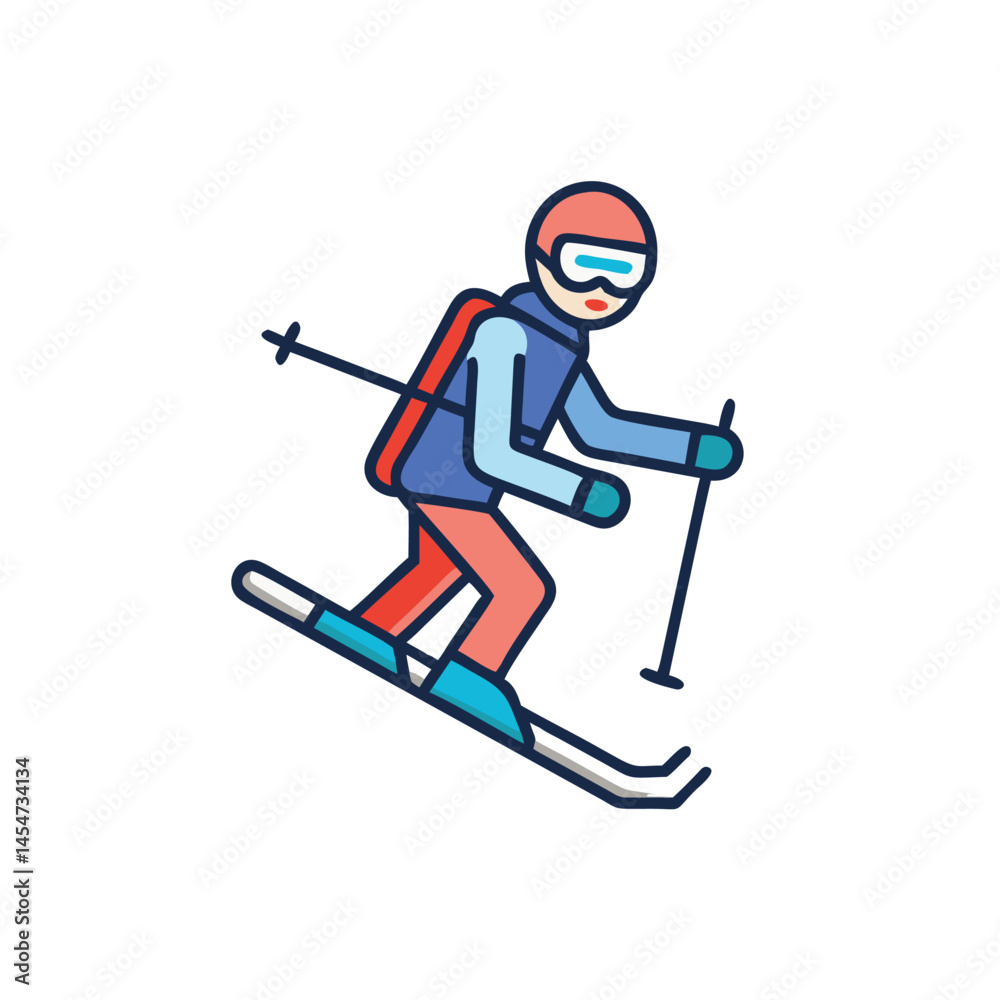 Obraz premium skier jumping on a ski slope