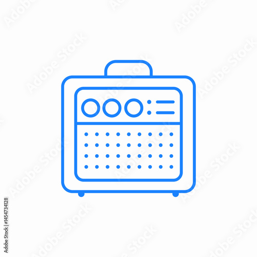 guitar amp outline icon sign vector