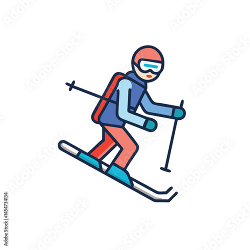 skier jumping on a ski slope