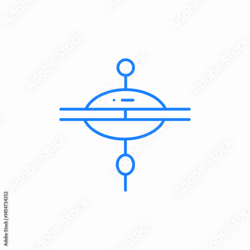 gyroscope instrument outline icon sign vector