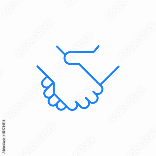 handshake partnership icon sign vector