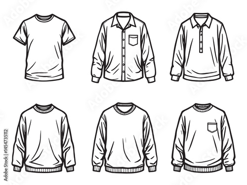 Long Sleeve line art icon trendy graphic design