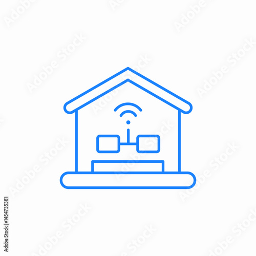 home network or communication system wifi icon sign vector