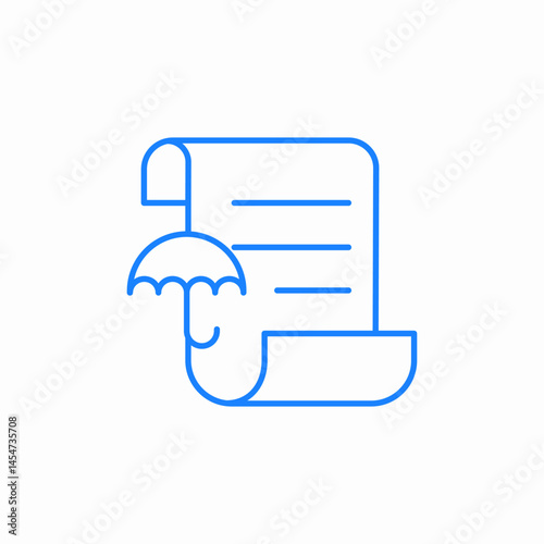 insurance document icon sign vector
