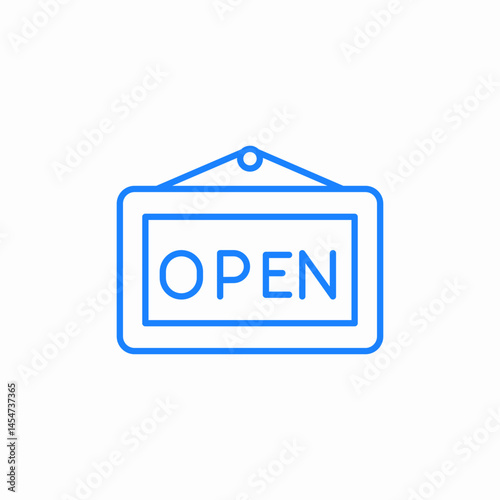 open sign icon sign vector