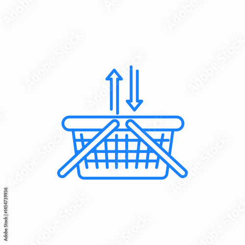 shopping cart content management icon sign vector