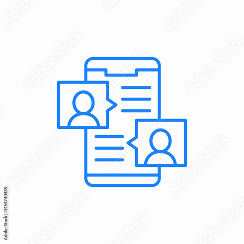 smartphone or mobile device message cloud mobile chat text message exchange or app conversation icon sign vector
