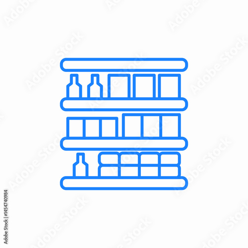 store shelf or display rack icon sign vector