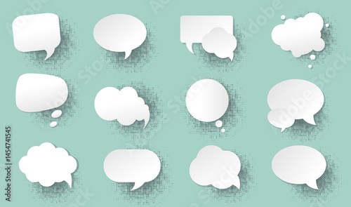speech bubbles set