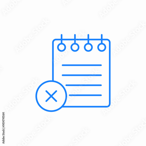 task cancellation removal from list icon sign vector
