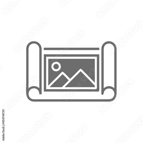 e mail icon on metal internet button