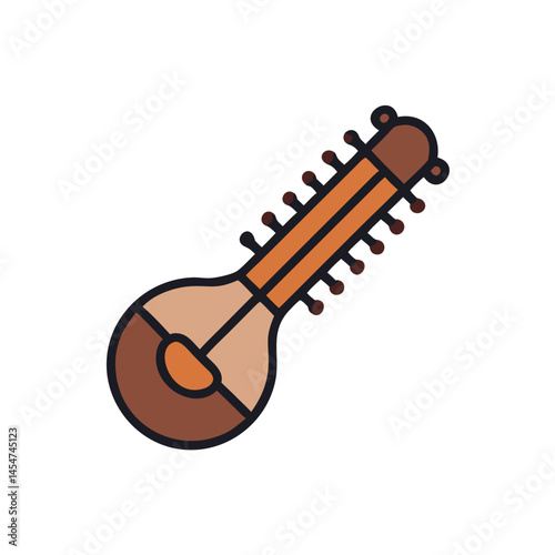guitar isolated on white background