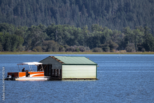 Moving a Boathouse across a Lake in Idaho