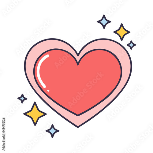 Heart love valentine romance passion relationship feeling emotion happiness affection care stars shine