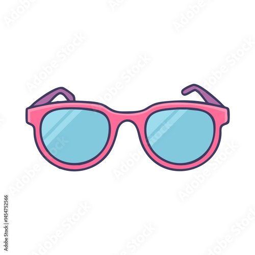 Pink sunglasses fashion accessory summer eyewear style trendy shades eye protection vision, 90 characters