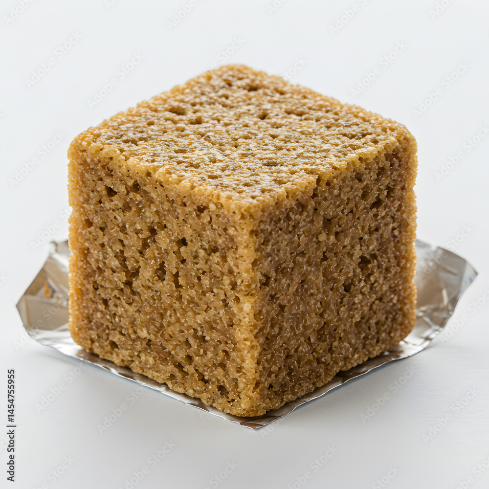 Cube Shaped Brown Cake isolated on transparent background Cube Shaped Brown Cake isolated on transparent background