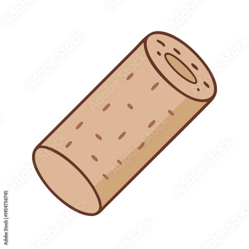 Cartoon wine cork illustration vector graphic for wine lovers and beverage enthusiasts design element resource