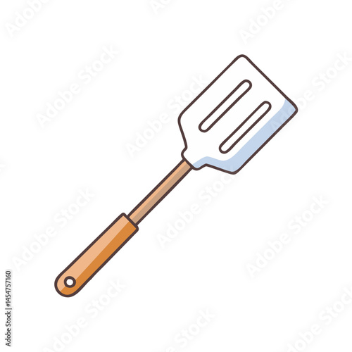 Illustration of kitchen spatula cooking utensil tool culinary equipment kitchenware flatware turner