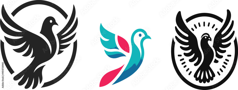 Obraz premium Elegant Birds Vector Design for Artistic and Commercial Use