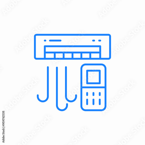 ac remote icon sign vector