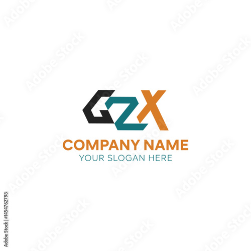 Modern GZX logo branding template