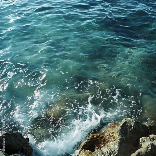 waves on the rocks