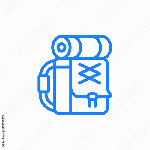 camp backpack icon sign vector
