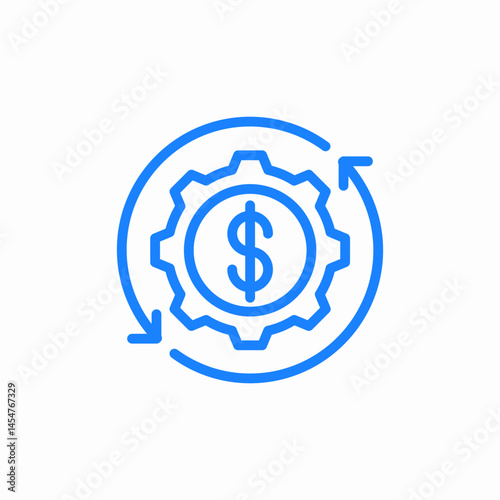 cost optimization icon sign vector